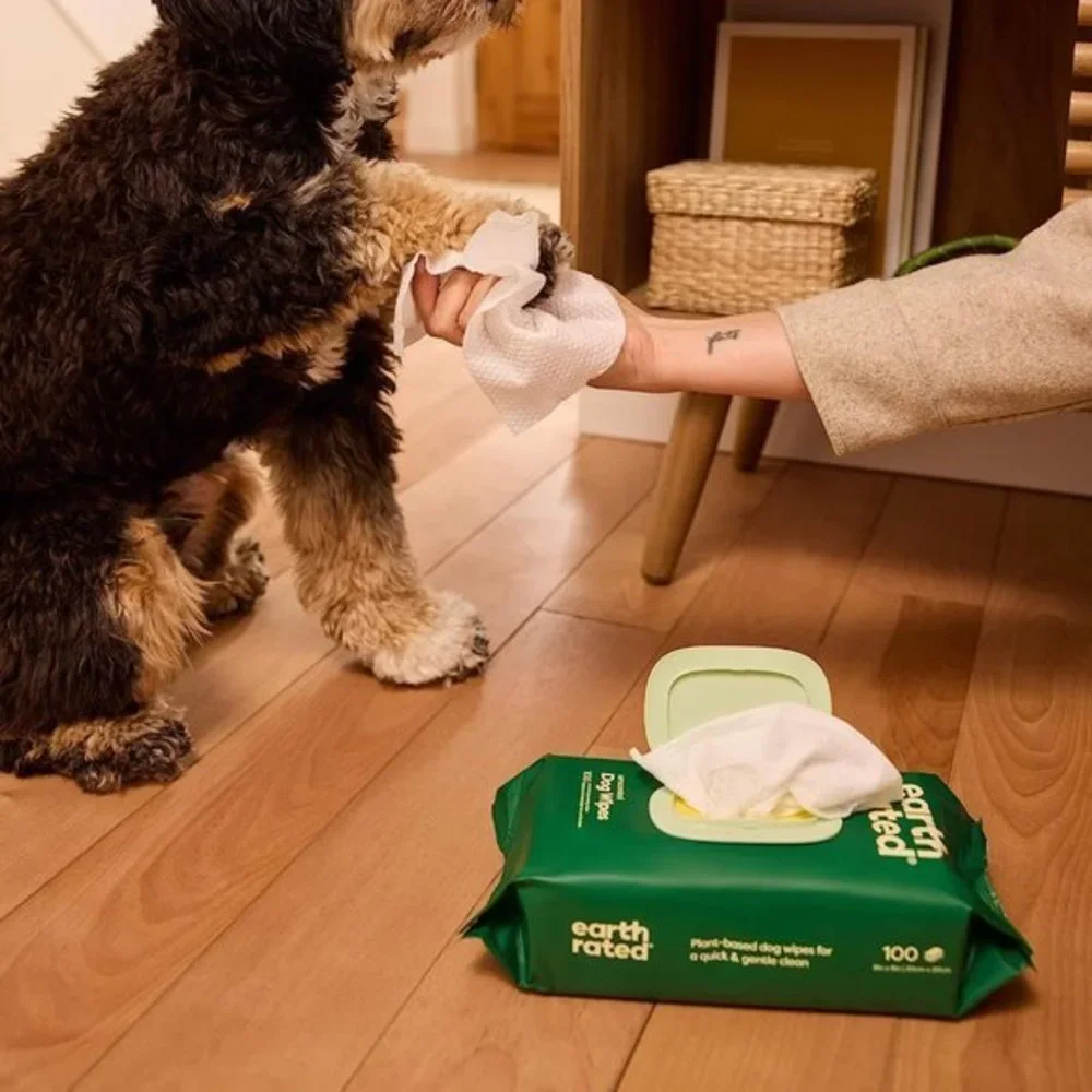 100 Count Thick Plant Based Grooming Dog Wipes‎